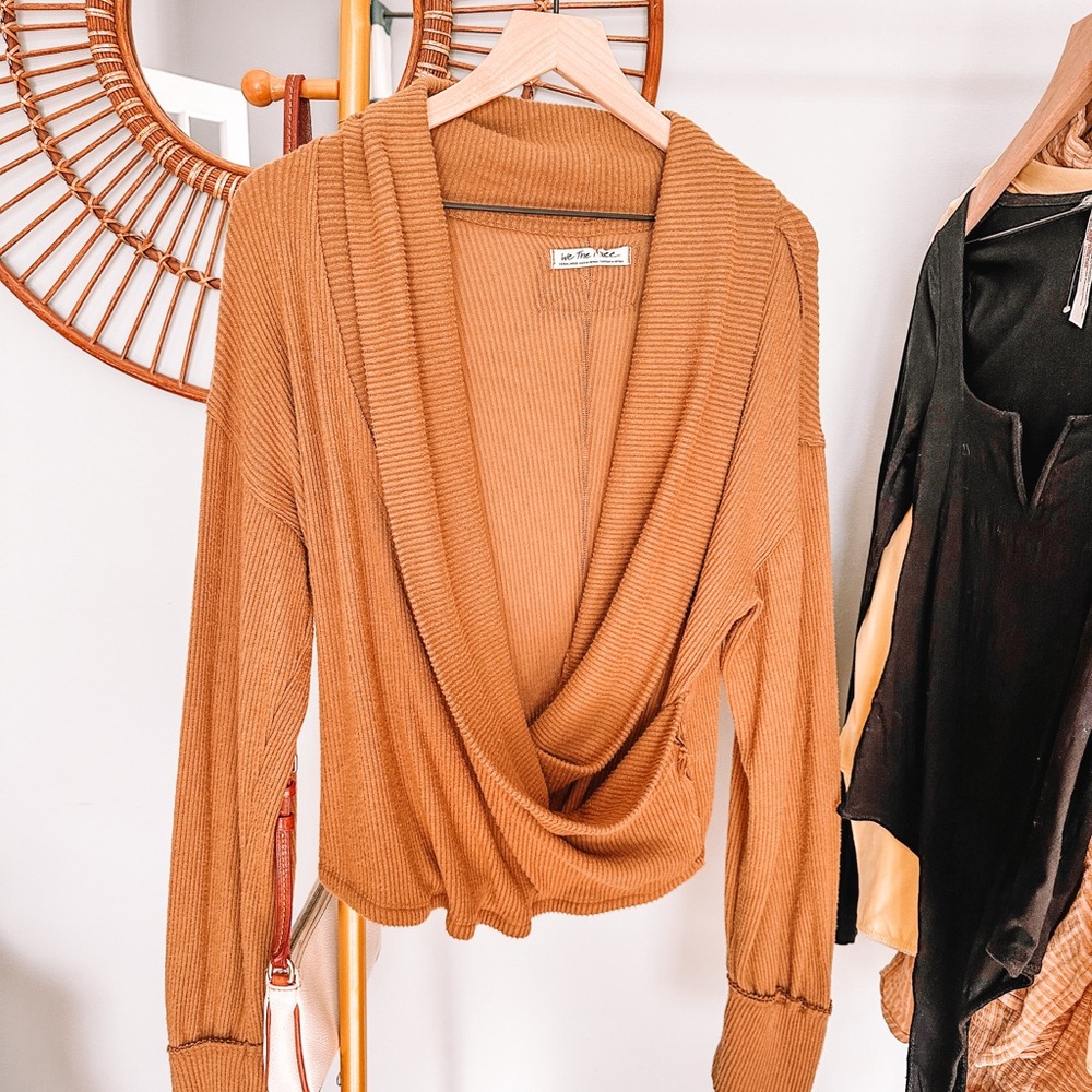 Cozy Brown Drape Sweater
